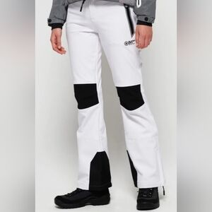 Superdry Womens White and Black Ski Pants Size US 8